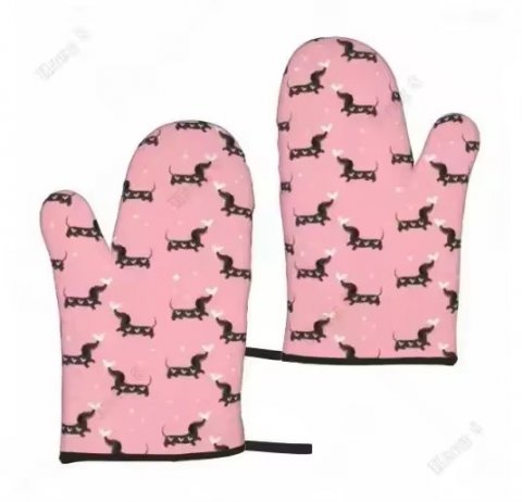 Ovn-/grillhandsker, pink