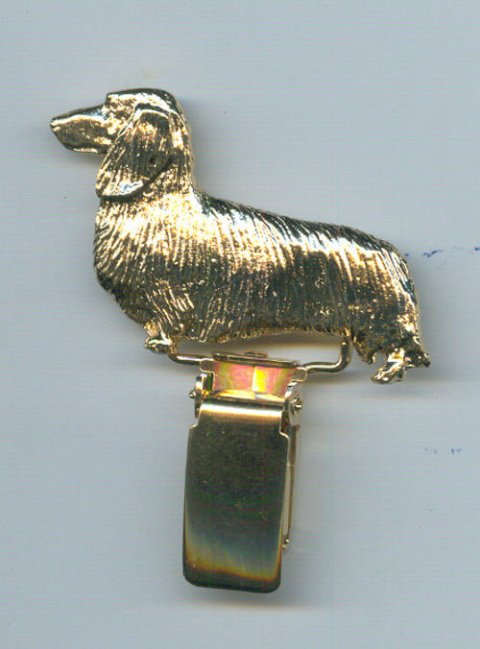 Nummerclip, langh�r - guld