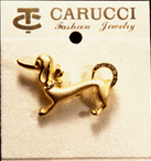 Whimsical Dog broche - guldfarvet