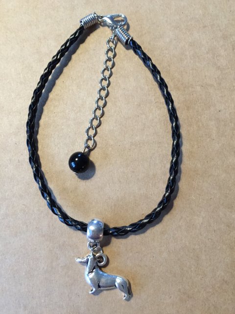 armbnd m/gravhund, sort