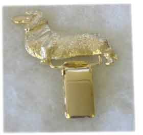Nummerclip, korthr - guld