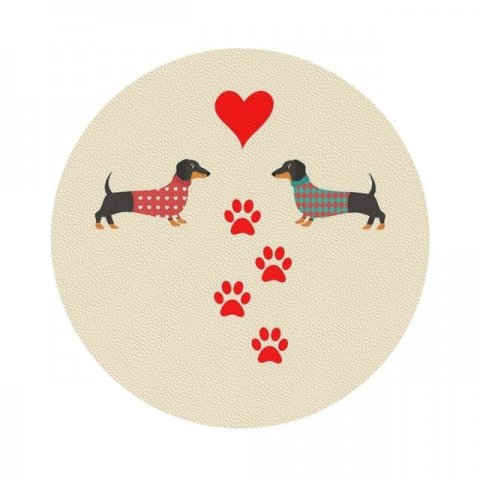 coasters/glasbrikker, Krlighed, rund