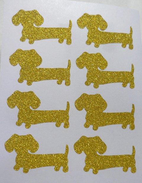 sm glitter stickers  II, ark m/10 stickers