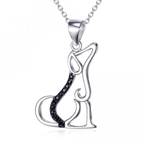 Kde m/siddende gravhund - 925 sterling slv