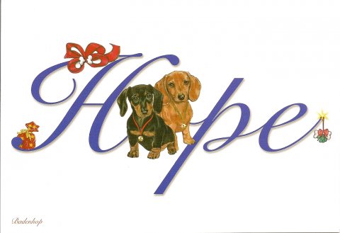 Hope, Julekort med rd kuvert