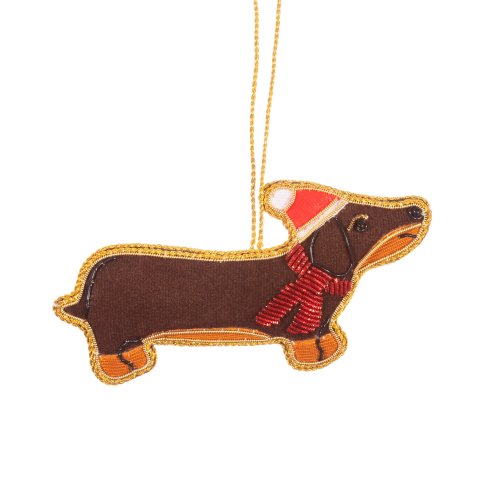 Hndlavet Zari Daschund, chokoladebrun