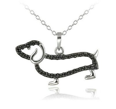 Puppy Bling Bling kde m/Zirkonia vedhng, sort
