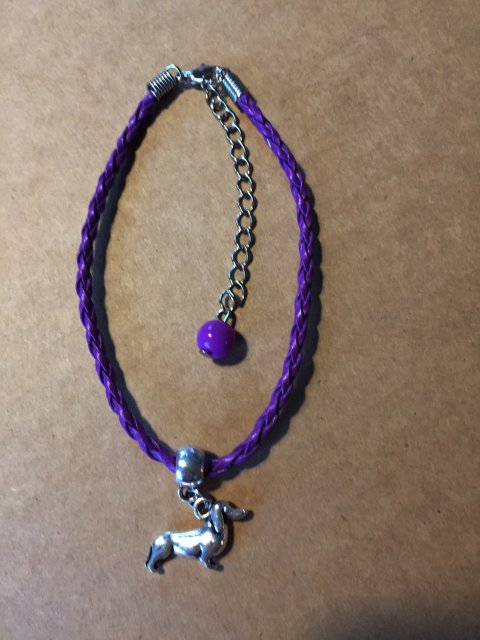 armbnd m/gravhund, lilla