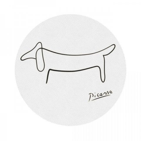 coasters/glasbrikker, Picasso, rund