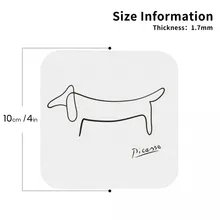 coasters/glasbrikker, Picasso, firkantet