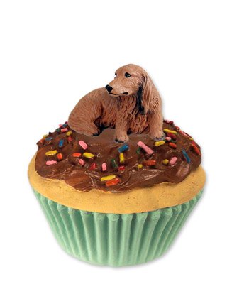 PupCake smykkeboks m/rd langhret gravhund