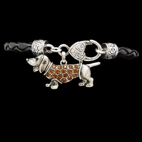 lderarmbnd med gravhundecharm
